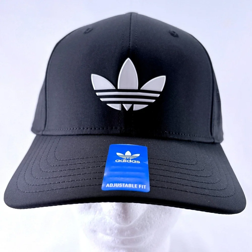 Adidas Originals Beacon 5.0 Mens Black Trefoil Snapback Hat Cap